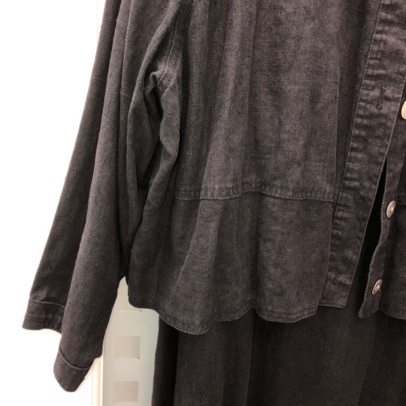 🎉2HP🎉 STUDIO EASE Linen A-Line Sleeveless Maxi Dress + Jacket Set, Vintage 24W - Picture 4 of 16